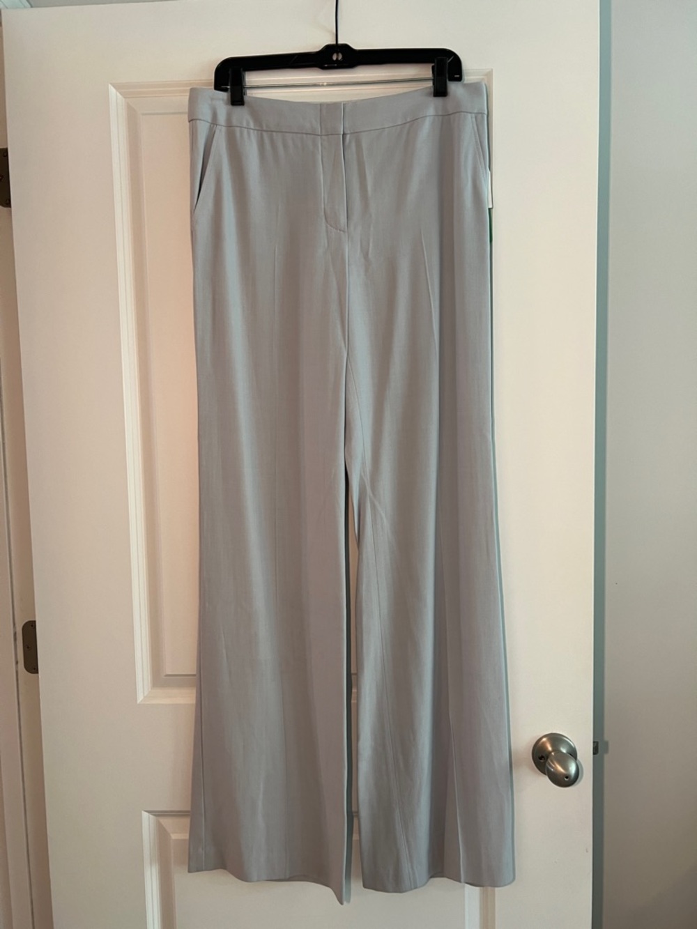 BCBGMaxAzria Light Gray Wide-Leg Dress Pants